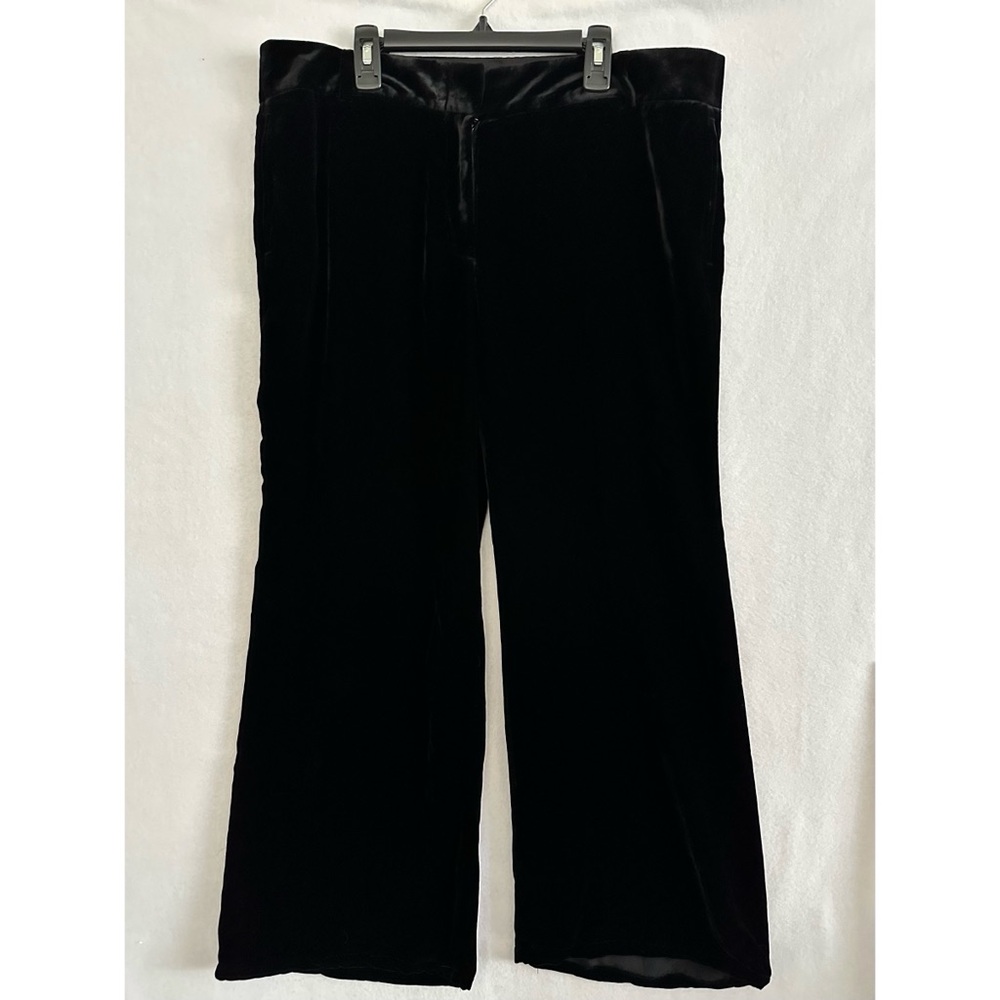 J. Crew Women’s Pants Trousers Slacks Velvet Black Wide Leg Size 12